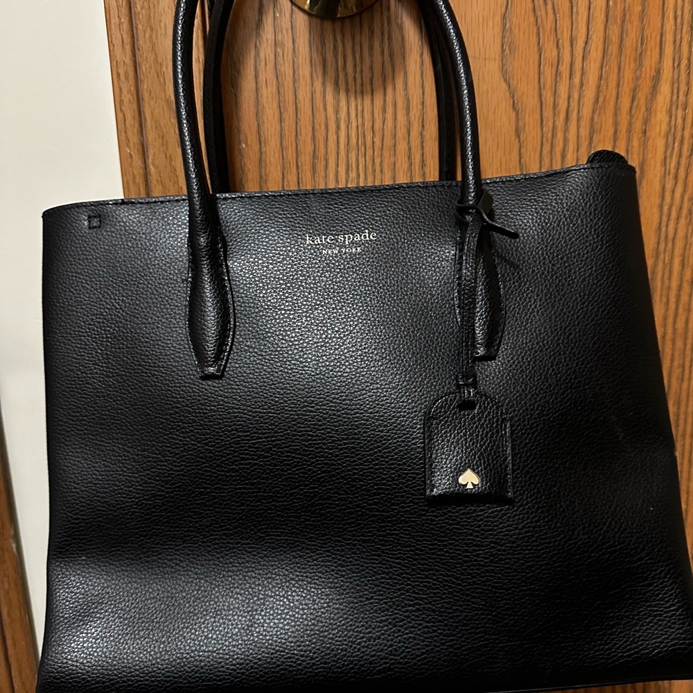 Kate Spade Black Leather Tote Bag